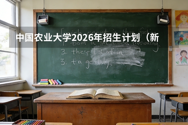 中国农业大学2026年招生计划（新增生物育种科学）