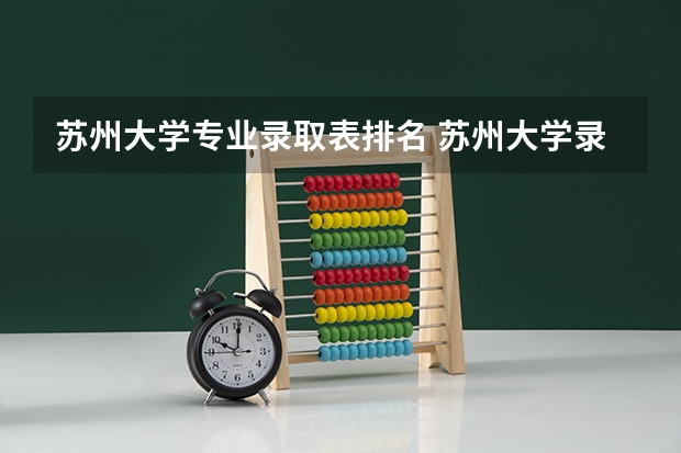 苏州大学专业录取表排名 苏州大学录取位次