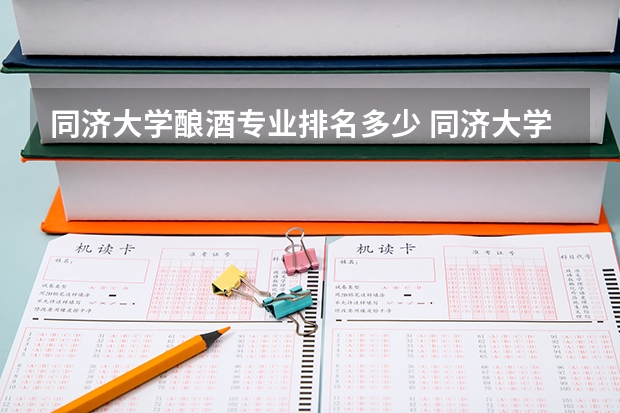 同济大学酿酒专业排名多少 同济大学三大王牌专业是什么？