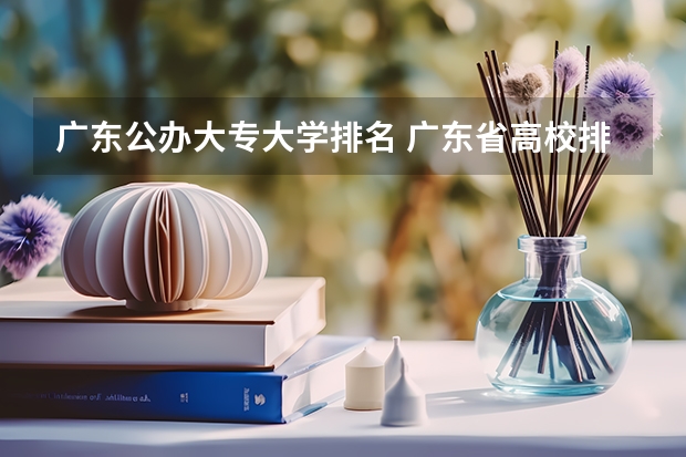 广东公办大专大学排名 广东省高校排名（广东省高校排名榜） 广东学校排名