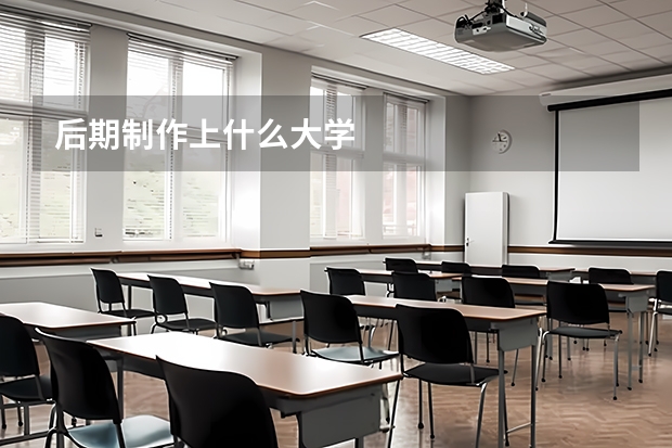 后期制作上什么大学