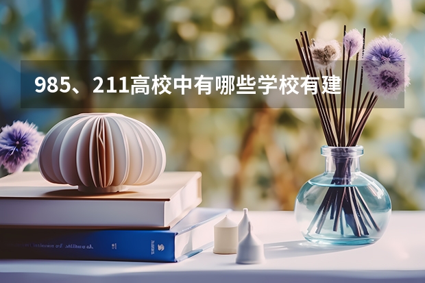 985、211高校中有哪些学校有建筑学专业?