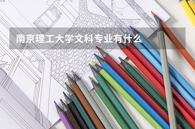 南京理工大学文科专业有什么