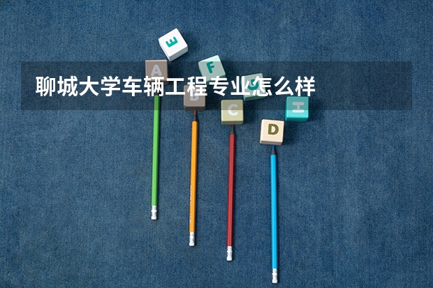 聊城大学车辆工程专业怎么样