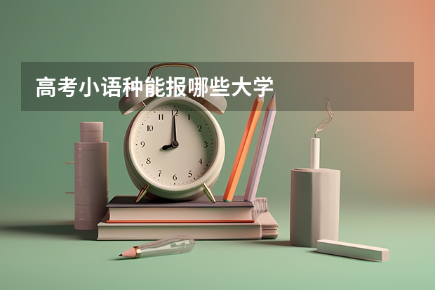 高考小语种能报哪些大学
