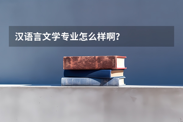 汉语言文学专业怎么样啊？