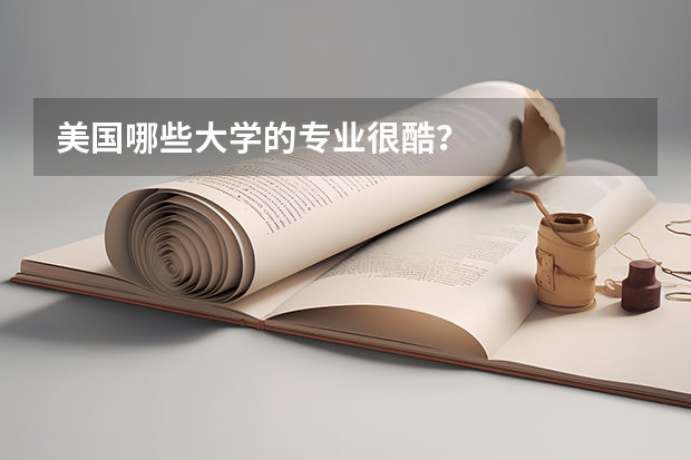 美国哪些大学的专业很酷？