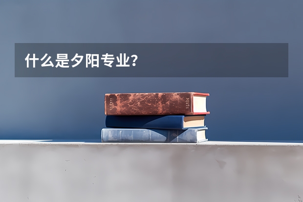 什么是夕阳专业？