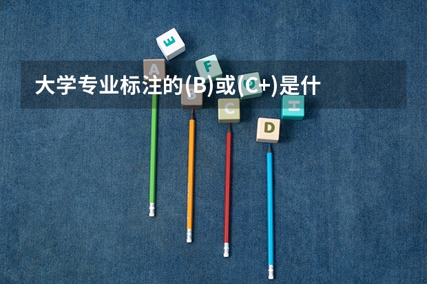 大学专业标注的(B)或(C+)是什么意思？