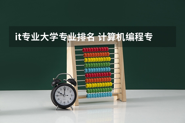 it专业大学专业排名 计算机编程专业大学排名