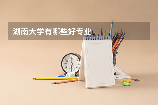 湖南大学有哪些好专业