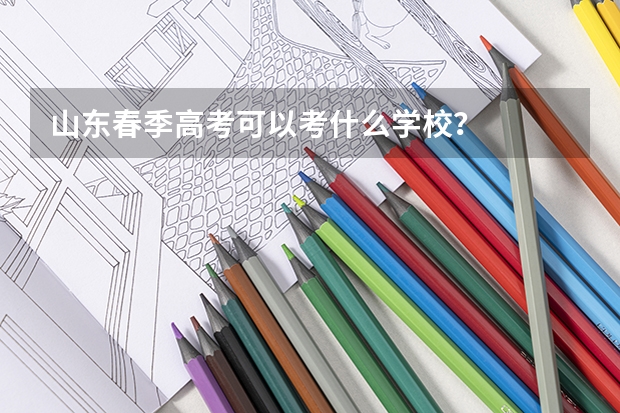 山东春季高考可以考什么学校？