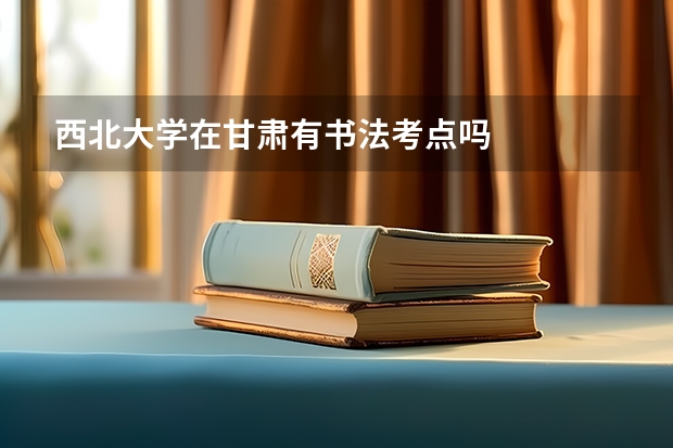 西北大学在甘肃有书法考点吗