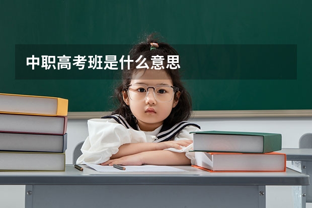 中职高考班是什么意思