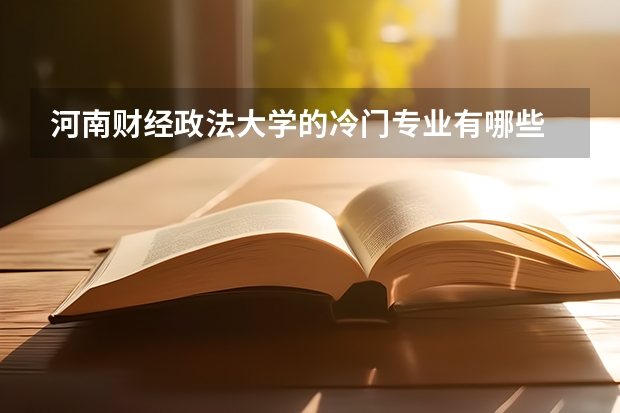 河南财经政法大学的冷门专业有哪些