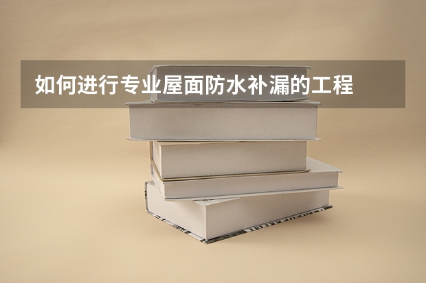 如何进行专业屋面防水补漏的工程