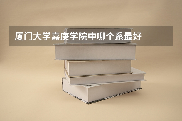 厦门大学嘉庚学院中哪个系最好