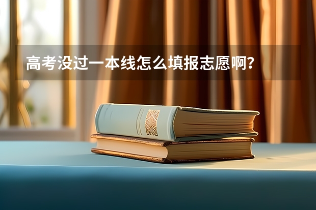 高考没过一本线怎么填报志愿啊？