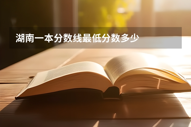 湖南一本分数线最低分数多少