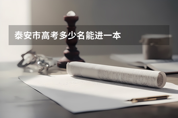 泰安市高考多少名能进一本