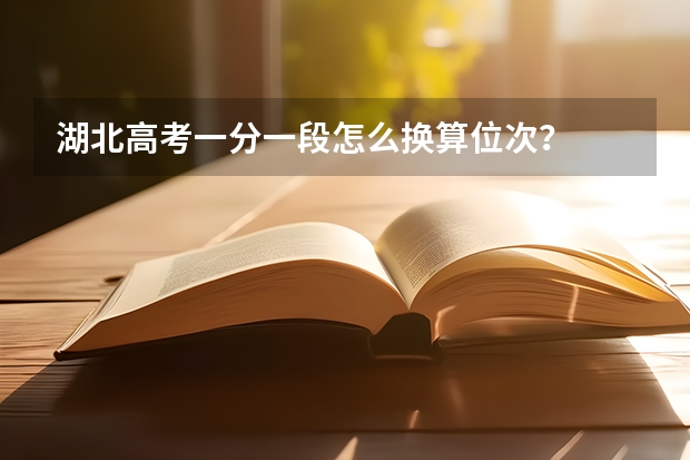 湖北高考一分一段怎么换算位次？