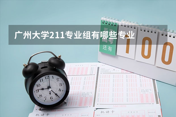 广州大学211专业组有哪些专业