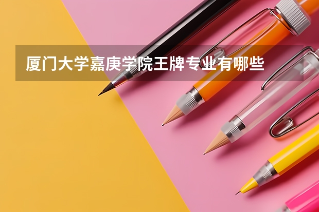 厦门大学嘉庚学院王牌专业有哪些