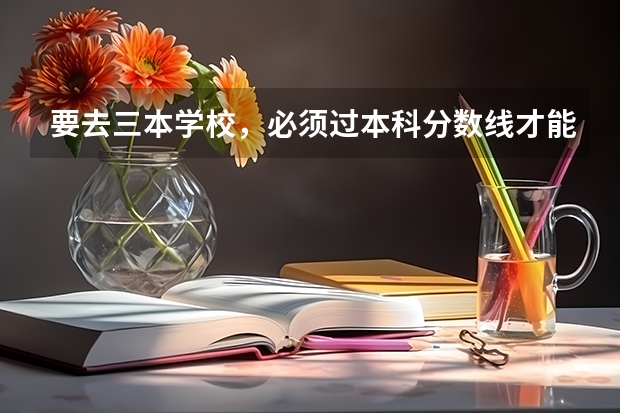 要去三本学校，必须过本科分数线才能上吗？