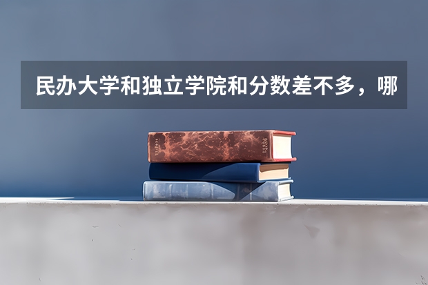 民办大学和独立学院和分数差不多，哪个更好？