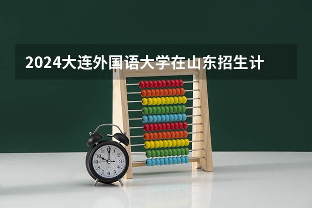 2024大连外国语大学在山东招生计划（招多少人）
