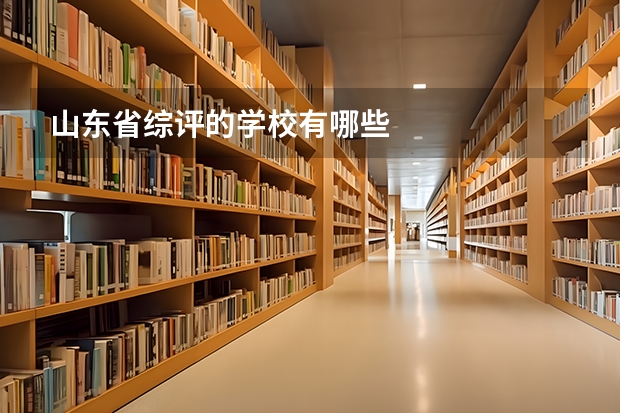 山东省综评的学校有哪些