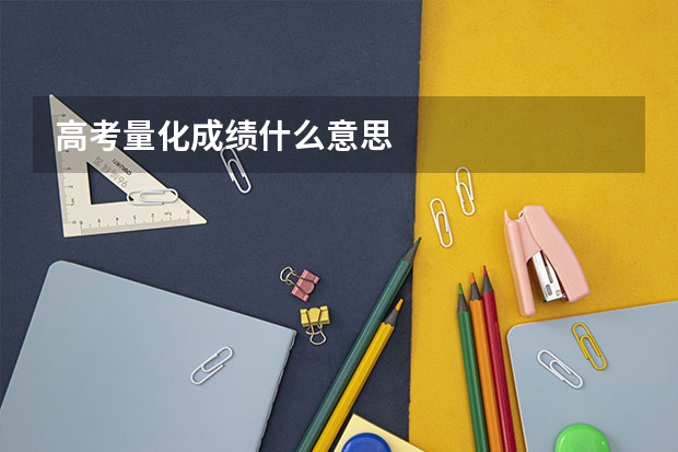 高考量化成绩什么意思