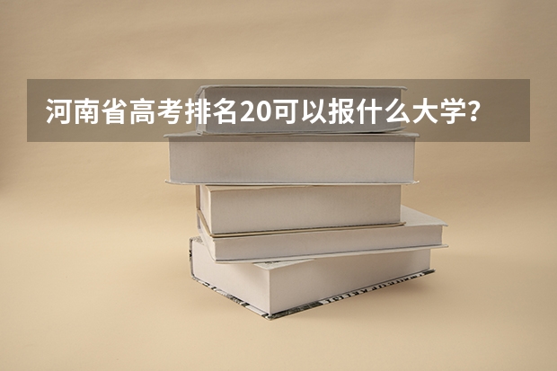 河南省高考排名20可以报什么大学？
