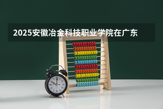 2025安徽冶金科技职业学院在广东招生计划（招多少人）