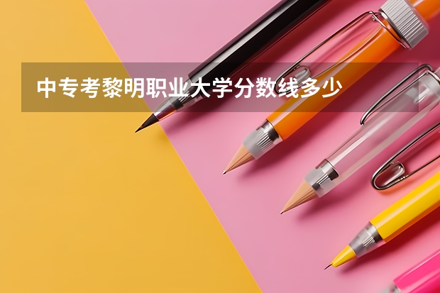 中专考黎明职业大学分数线多少