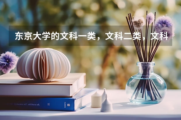 东京大学的文科一类，文科二类，文科三类有什么区别？