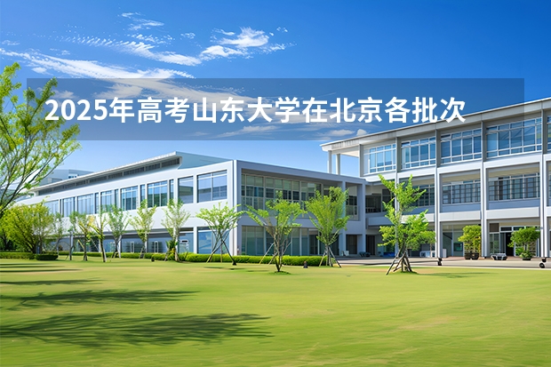 2025年高考山东大学在北京各批次选科要求有哪些