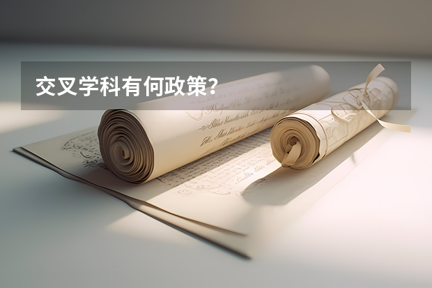 交叉学科有何政策？