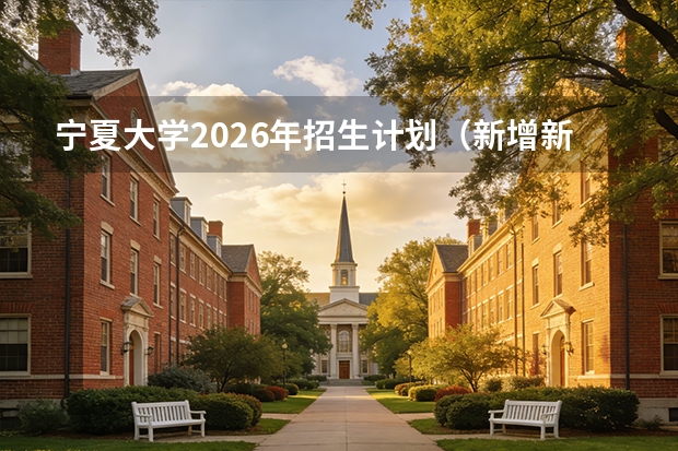 宁夏大学2026年招生计划（新增新能源材料与器件）
