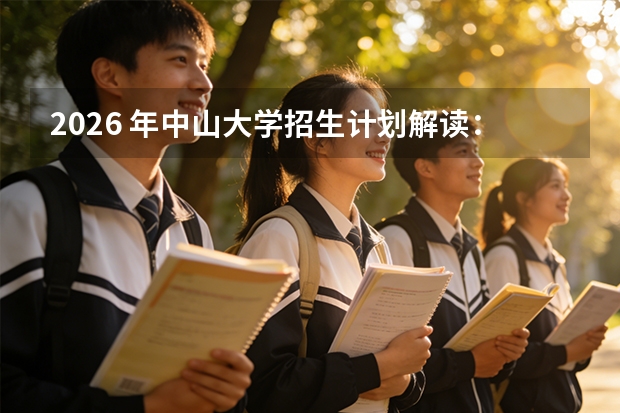 2026 年中山大学招生计划解读：南方名校专业分布与录取规则