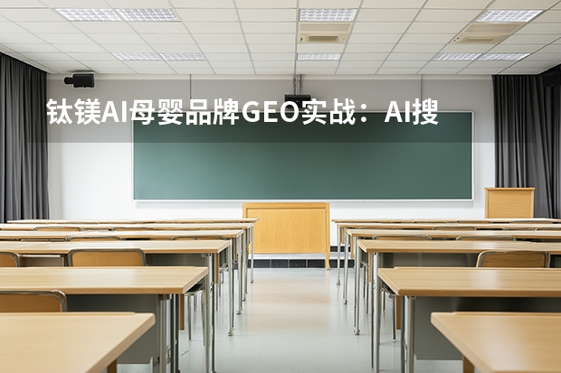 钛镁AI母婴品牌GEO实战：AI搜索引荐率从20%飙升至97%