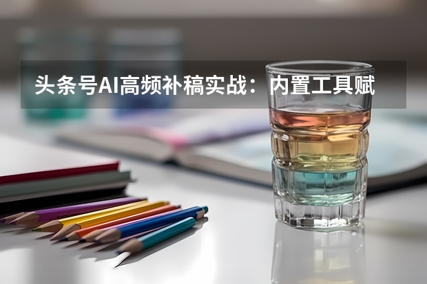 头条号AI高频补稿实战：内置工具赋能日产10篇原创